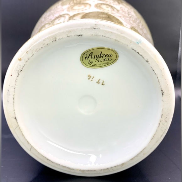 Andrea by Sadek Porcelain Ceramic Floral Hand-painted Vase from Japan - Vintage - Picture 6 of 6